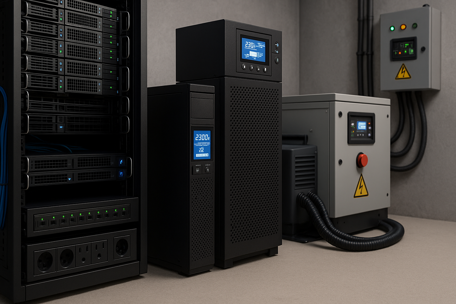 A server cabinet inside a healthcare facility office