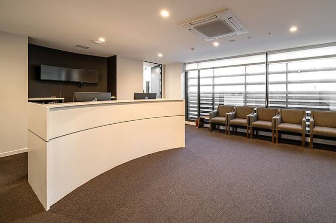 A small healthcare facility reception and consulting area